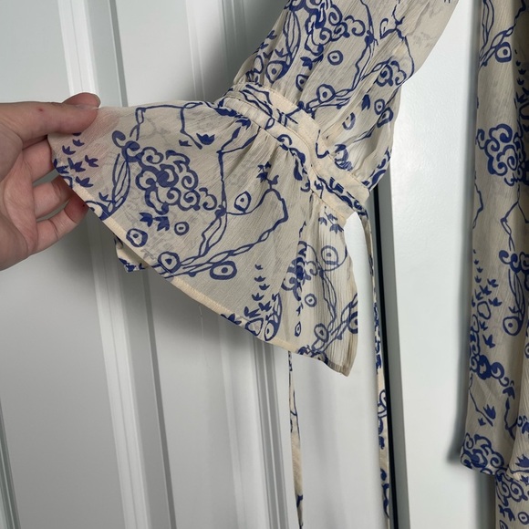 & Other Stories | Ruffle Collar Dress Cottagecore Floral Artsy Euro Summer - Picture 3 of 9